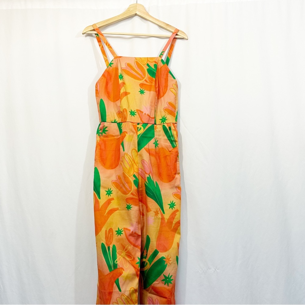 Aniela Parys Guava Tie Strap Jumpsuit in Aurora Floral Print - Picture 5 of 12